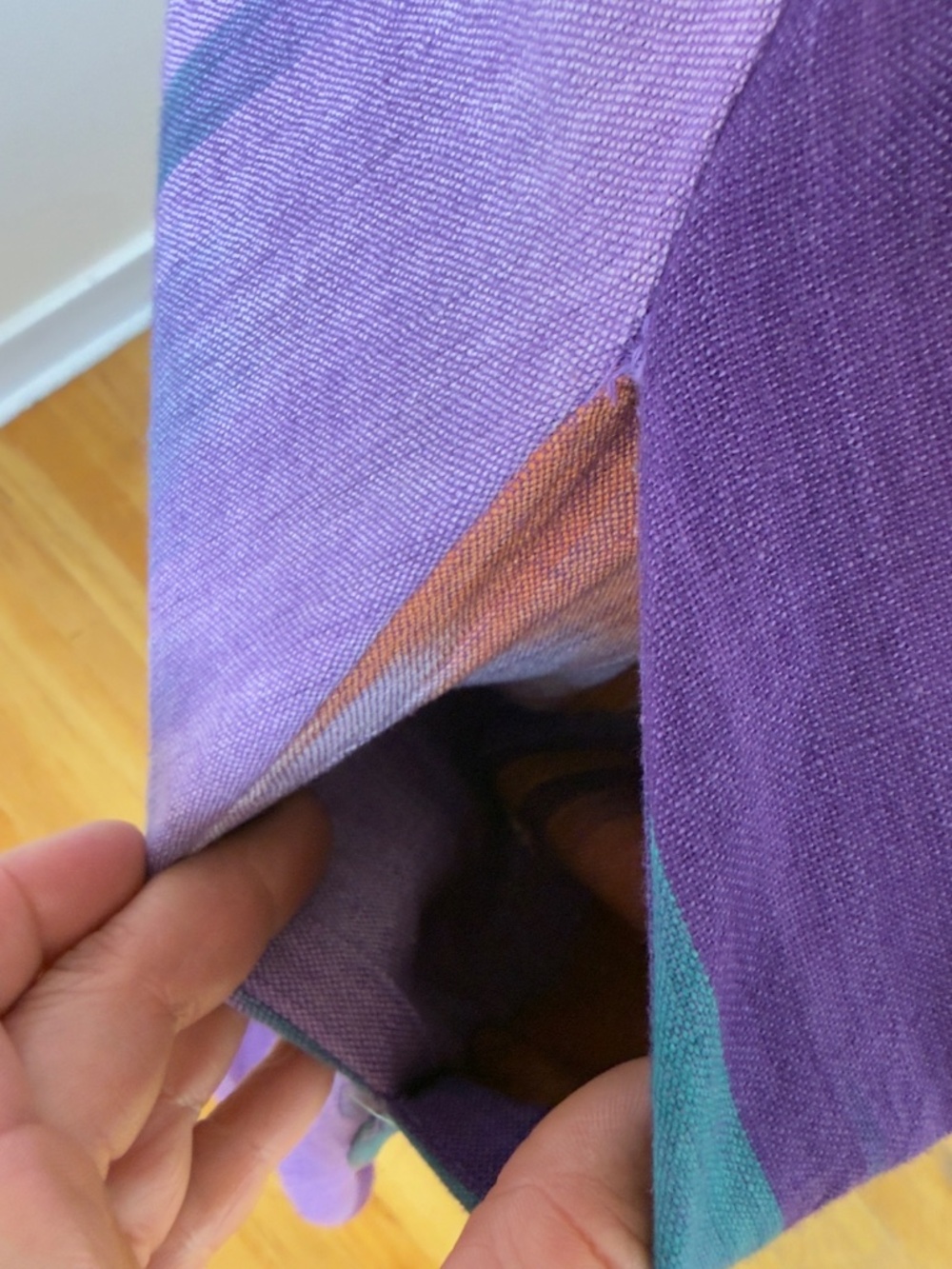 Vintage 80s Watercolour Maxi Dress | Abstract Tie-Dye | Boho Cottagecore - Picture 8 of 10